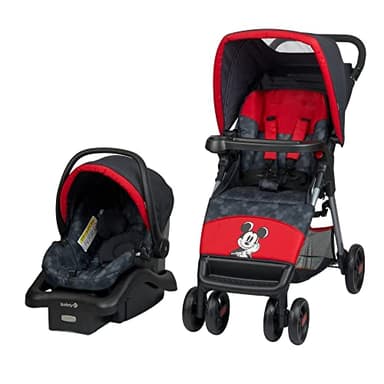 Disney Baby Mickey Mouse Simple Fold LX Travel System, Lift to fold compactly in Less Than a Second for Easy Storage; self-Standing When Folded, Mickey Blogger - Image 1