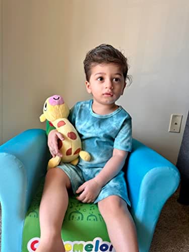 Owlivia Kids Pjs Set, Boys Girls Summer Short-Sleeve Sleepwear, 100% organic cotton Toddler Pajamas(7 Years, Short Tie Dye Green) - Image 2