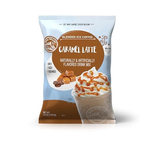 Big Train Caramel Latte Blended Ice Coffee Beverage Mix, 3.5 lb (Pack of 1) - Image 1