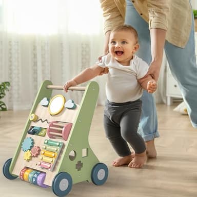 Bautia Wooden Baby Walker, Montessori Walker for Babies 6-12 Months, Push Walking Toys for 1 Year Old Learning to Walk - Image 5