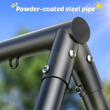 Trekassy Swing Sets for Backyard, 440lbs Heavy Duty A-Frame Metal Stand with 60" Large Platform Swing for Outdoor Playground Park - Image 4