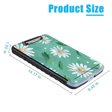 Tudguiloae Pattern Design Clipboard with Storage - Heavy Duty Legal Size Clipboard, Ideal for Teachers, Nurses, Office Workers, Contractors, and Kids - 9.5 x 14.2 Inch (Daisy Flower) - Image 5