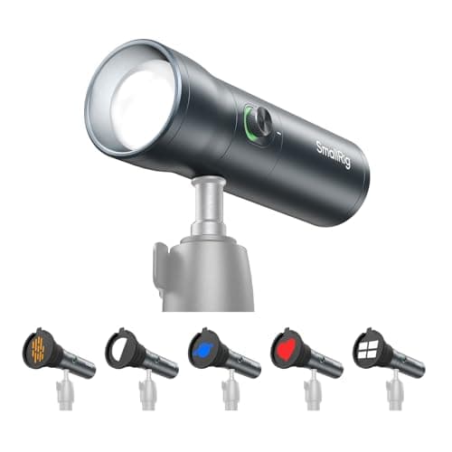 SMALLRIG RGB LED Photography Flashlight, 7500mAh Aluminum Alloy Patterned Ambient Light, 4 Color Fill Light with 20 Patterned Light Filters, Perfect for Photo, Content Creation Accessorie RF10C 4634 - Image 1