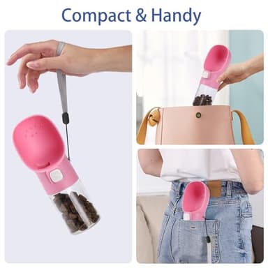 Colorday Handheld Dog Treat Dispenser Built-in Clicker & Treat Pouch, Hand Feeder for Puppy Training Walking Hiking Traveling (6.7 OZ, Pink) - Image 6