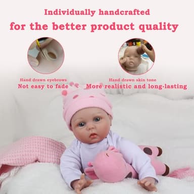 CHAREX Reborn Baby Dolls - 22 inches Realistic Newborn Soft Vinyl Baby Dolls Toy for Kids Age 3+ - Image 4