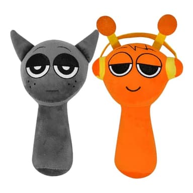 Plush Toys, Horror Games Plushies Toy for Fans, Soft Stuffed Animal Pillow Figure Doll Christmas Birthday Gifts for Adult Kids (Gray+Orange) - Image 1