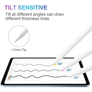Stylus Pen for iPad 2018-2024 with Palm Rejection, Active Pencil for iPad 10th/9th/8th/7th/6th Generation, for iPad Pro 11/12.9 inch, for iPad Air 5th/4th/3th Gen, for iPad Mini 6th/5th Gen (White) - Image 5