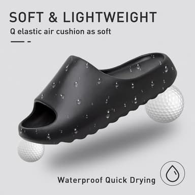 Cloud Slides for Women and Men, Platform Slides Slippers, Non-Slip Quick Drying Soft Lightweight Shower Shoes, Thick Sole Open Toe Slides Sandals for Indoor & Outdoor - Image 3