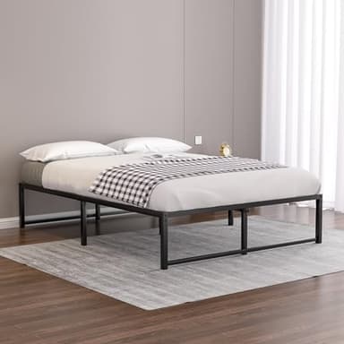 VECELO 14" Metal Platform Bed Frame/Mattress Foundation/No Box Spring Needed (Queen Size) - Image 4
