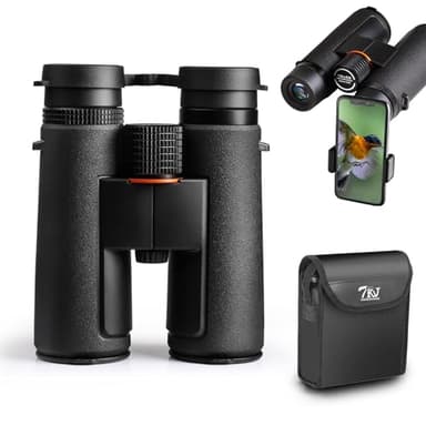 TRV 10x42 Binoculars for Adults High Powered - Waterproof Fogproof BAK4 Prism, with Phone Adapter for Bird Watching, Hunting, Travel - Image 1