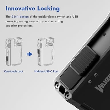 WUBEN G5 Rechargeable EDC Flashlight, 400 Lumens Dual Light Sources Mini Flashlight with RGB Light, Portable Flat Pocket Flashlights, Magnetic Keychain Flashlight for Outdoor Home Emergencies (Black) - Image 7