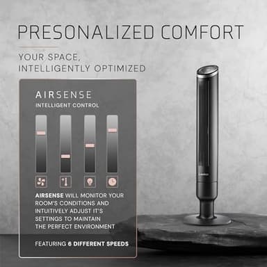 LASKO Apex Tower Fans Oscillating Quiet 42" - 29 ft/s Airflow, 28 dB, 90° Oscillation, 12H Timer, Air Filter for Hair & Dust, Remote, Black, Floor Fans for Home Bedroom, RST200 - Image 6