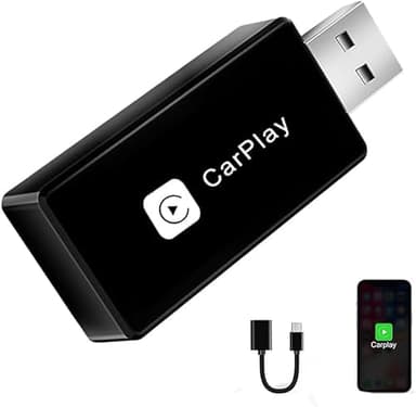 Wireless CarPlay Adapter, Converts Wired to Carplay Wireless Adapter for iPhone, Plug and Play-Seamless Fast Response Stable Bluetooth Connection CarPlay for Apple iPhone iOS 10+ and Cars (0.9*2.34″) - Image 1