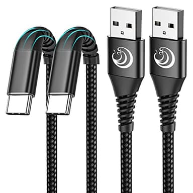 USB C Cable 10FT 2Pack USB A to Type C Charger Cable 3A Fast Charging Phone Cord for Samsung Galaxy S23 S22 S21 S20 A01 A02s A10e A11 A50 A52, Note 20 Ultra S21,Moto G Stylus Power G7 G6 Z4,LG G7 G8 - Image 1
