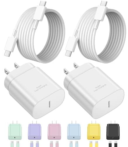 Type C Charger Fast Charging for iPhone 17 16 15,USB C Samsung Chargers Block 25W Super Fast Chargers for Samsung Galaxy S25/S24 S23 S22 S21/iPhone Air/17/17 Plus/17 Pro Max/16 Pro Max/15 Plus(White) - Image 1
