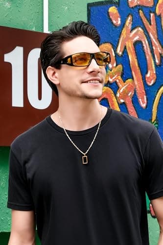 FEISEDY Night Driving Fit Over Glasses Sunglasses for Men Women,Polarized Wrap Around Yellow Sunglasses UV400 B2593 - Image 3