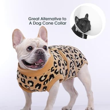 Kuoser Dog Recovery Suit for Dogs After Surgery,Professional Surgical Onesie for Female Male Dogs Spay Neuter,Soft Dog Surgery Suit Bodysuit for Abdominal Wounds Skin Disease,Coffee Leopard XL - Image 5
