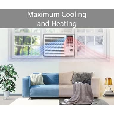 LG R-LW1223ERSM-BG-W20 12,200 BTU Smart Wi-Fi Enabled Window Air Conditioner (Renewed) Bundle with 3 YR CPS Enhanced Protection Pack - Image 6