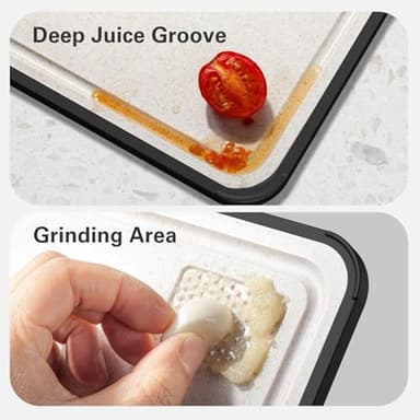 Titanium Cutting Board, Cutting Boards for Kitchen Double Sided, Pure Titanium/Wheat Straw PP Chopping Board, Large Size 15.2"×10.4", Dishwasher Safe - Image 5