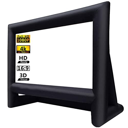 XHYCPY 16ft Inflatable Movie Screen Outdoor Projector Screen with Air Blower Storage Bag - Front/Rear Projection, Easy Set Up Blow Up Screen for Backyard Movie Night, Theme Parties, Celebrations - Image 1