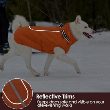 AOFITEE Extra Small Dog Jacket, Waterproof Dog Coat for Winter, Turtleneck Winter Jacket with Back Zipper, Reflective Pet Coat Small Snowsuit, Small Pet Snowsuit Chihuahua, Yorkshire - Image 6