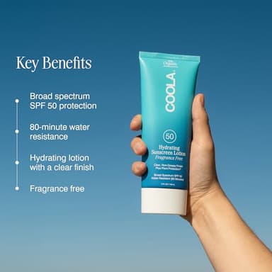 COOLA Organic Sunscreen SPF 50 Sunblock Body Lotion, Dermatologist Tested Skin Care for Daily Protection, Vegan and Gluten Free, Fragrance Free, 5 Fl Oz - Image 3