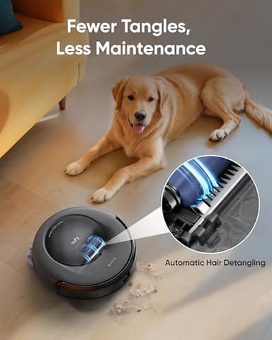 eufy Robot Vacuum Omni C20, Robot Vacuum and Mop Combo, Self Emptying, Auto Mop Washing and Auto Drying for Hands-Free Cleaning, 7000 Pa Powerful Suction, 3.35-Inch Design, All-in-One Station - Image 6