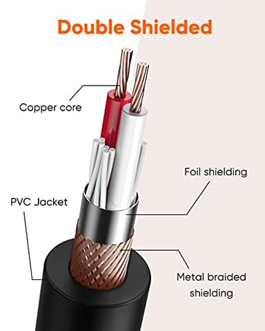 CableCreation XLR Cable, 30FT XLR Male to Female 3PIN Balanced Professional Microphone Cable for Recording Applications,Mixers,Speaker Systems, and Other XLR Audio Equipments.Black - Image 4