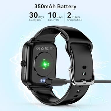 Smart Watch, 1.85" Smartwatch for Men Women (Answer/Make Call), Heart Rate, Sleep Monitor, Pedometer, 120+ Sport Modes Activity Tracker, IP68 Waterproof Fitness Watch for Android iOS (Black) - Image 7