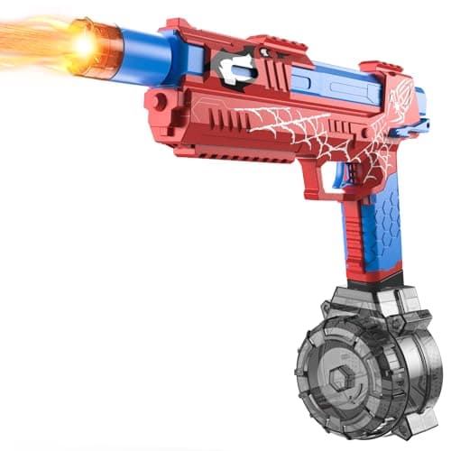 fygurso Electric Water Gun for Adults Kids, Automatic Squirt Gun with a Long Range of up to 26 Ft, LED Light Large Capacity IP7 Waterproof Fully Auto Water Gun(Red - Image 1