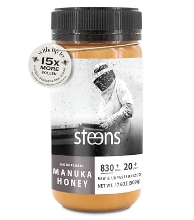 Steens Manuka Honey - MGO 830+ - Pure & Raw 100% Certified UMF 20+ Manuka Honey - Bottled and Sealed in New Zealand - 17.6 Ounce (Pack of 1) New Version - Image 1