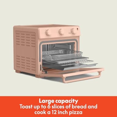 bella Air Fry Toaster Oven, 7 Preset Cooking Options, Dishwasher-Safe EverGood Coated Trays Included, 60-Minute Auto Shutoff w Audible Timer, Power Indicator Light, 1700 Watt, Blossom - Image 2