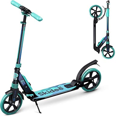 Skidee Kick Scooters for Kids 8-12 - Adjustable Height Up to 41", Foldable, 8" Shock-Absorbing Wheels, 220LBS Capacity - Ultra Smooth Kick Scooter for Adults, Teens & Kids – Lightweight & Portable - Image 1