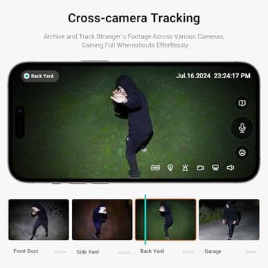 ANSQUE Security Cameras Wireless Outdoor Home System, 4 Camera Kit, No Subscription Fees, Solar Powered, Local Storage, 365-Day Battery Life, 360°PTZ Surveillance, Auto Tracking, 2K Color Night Vision - Image 8