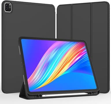 iMieet iPad Pro 13 Inch Case M4 (2024) with Pencil Holder, Trifold Stand Smart Case with Soft TPU Back, Auto Wake/Sleep (Black) - Image 8