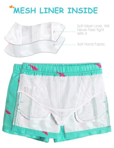 maamgic Boys Swim Trunks Toddler Swim Shorts Little Boys Bathing Suit Swimsuit Toddler Boy Swimwear,Shark SkyBlue,3 T - Image 2