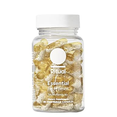 Ritual Multivitamin for Women 18+ with Vitamin D3 for Immune Support*, Vegan Omega 3 DHA, B12, Iron, Gluten Free, Non GMO, USP Verified, 30 Day Supply, 60 Capsules - Image 1