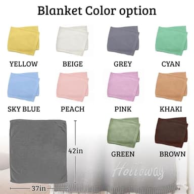 TTMIZA Personalized Baby Knit Blanket Custom Embroidered with Name for Newborn Baby Boy and Girl Nursery Blankets Gifts Customize Baby Blankets 37x42in Newborn Holiday Shower Gift - Image 3