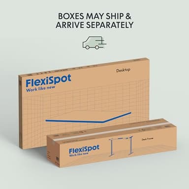 FLEXISPOT EN1 Whole-Piece Standing Desk 55x28 Electric Height Adjustable Desk for Home Office and Computer Workstation (Black Frame + 55" Maple Top, 2 Packages) - Image 9