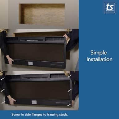 Touchstone Smart Electric Fireplace-The Sideline 84" Wide-in Wall Recessed - 30 Realistic Ember Color/Flame Options - 1,500W Heater w/Thermostat - Log & Crystal Hearth Options - Alexa/WiFi Enabled - Image 8