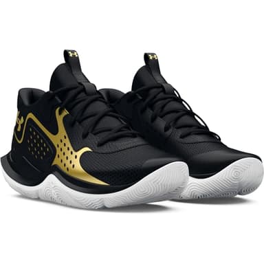 Under Armour Unisex Jet '23, (001) Black/Metallic Gold/Metallic Gold, 9, US - Image 3