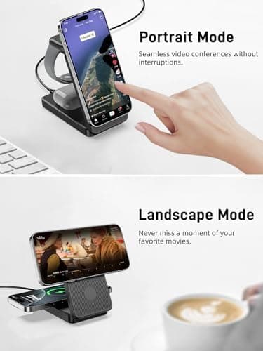 Wireless Charger for Apple Charging Station, Dual MagSafe Charger for iPhone 17/17 Pro/17 Pro/iPhone 16 Pro Max//AirPods, 3 in 1 Foldable iPhone Charging Station, Watch Charger for Apple iWatch Series - Image 8