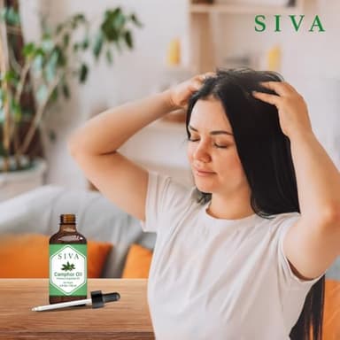 Siva Camphor Essential Oil - 4 Fl Oz – Natural Camphor Oil - for Diffuser, Face, Skin Care, Aromatherapy, Hair Care, Scalp and Body Massage - with Dropper - Image 7