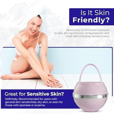 Crystal Quest Bath Ball Water Filter for Bathtub - 3-Stage Filtration, Removes Chlorine, Chloramine & Byproducts, 2,500 Gallons, BPA Free, pH Balanced Water, Fits Most Tubs, Easy Install - Pink - Image 6