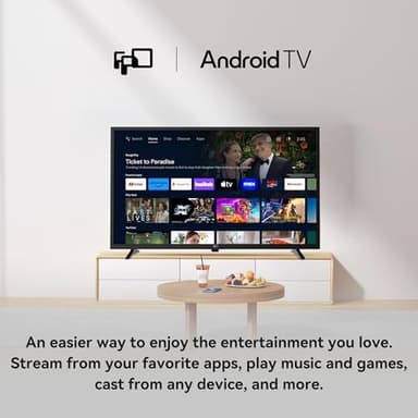 FPD 43 Inch Smart TV Flat Screen Frame LED Television Full HD 1080p Google Cast Built in, Streaming Live Ultra Thin HDR10 Android TV, Bluetooth, Vesa, Hdmi, WiFi (Palette-Series 2025) - Image 4