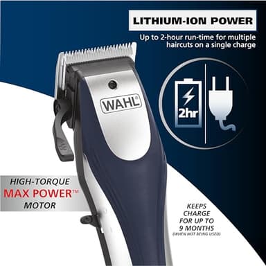 Wahl Lithium Ion Pro Rechargeable Cordless Hair Clippers for Men, Woman, & Children with Smart Charge Technology for Convenient at Home Haircutting - Model 79470 - Image 4