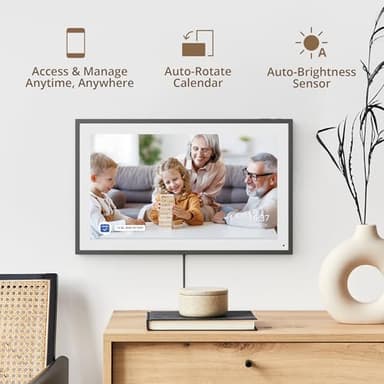 Dragon Touch 15.6" Digital Calendar Chore Chart – 1080P Full HD Interactive Touchscreen, Smart Family Planner, Hearth Display Digital Calendar Wall & Desk Mountable for Seamless Scheduling Black - Image 5