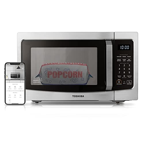 TOSHIBA ML-EM34P(SS) Smart Countertop Microwave, Sensor Reheat, Works With Alexa & Remote Control, Kitchen Essentials, Mute Function&ECO Mode, 1100W, 1.3 Cu Ft, With 12.4" Turntable, Stainless Steel - Image 1