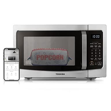 TOSHIBA ML-EM34P(SS) Smart Countertop Microwave, Sensor Reheat, Works With Alexa & Remote Control, Kitchen Essentials, Mute Function&ECO Mode, 1100W, 1.3 Cu Ft, With 12.4" Turntable, Stainless Steel - Image 1