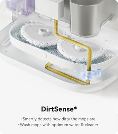 NARWAL Freo Mate Robot Vacuum and Mop Comb, Washing & Drying, Dirt Sense Ultra Clean, Auto Add Cleaner, LCD Display, Smart Swing, Arcuate-Route, WiFi, APP Control, White - Image 3